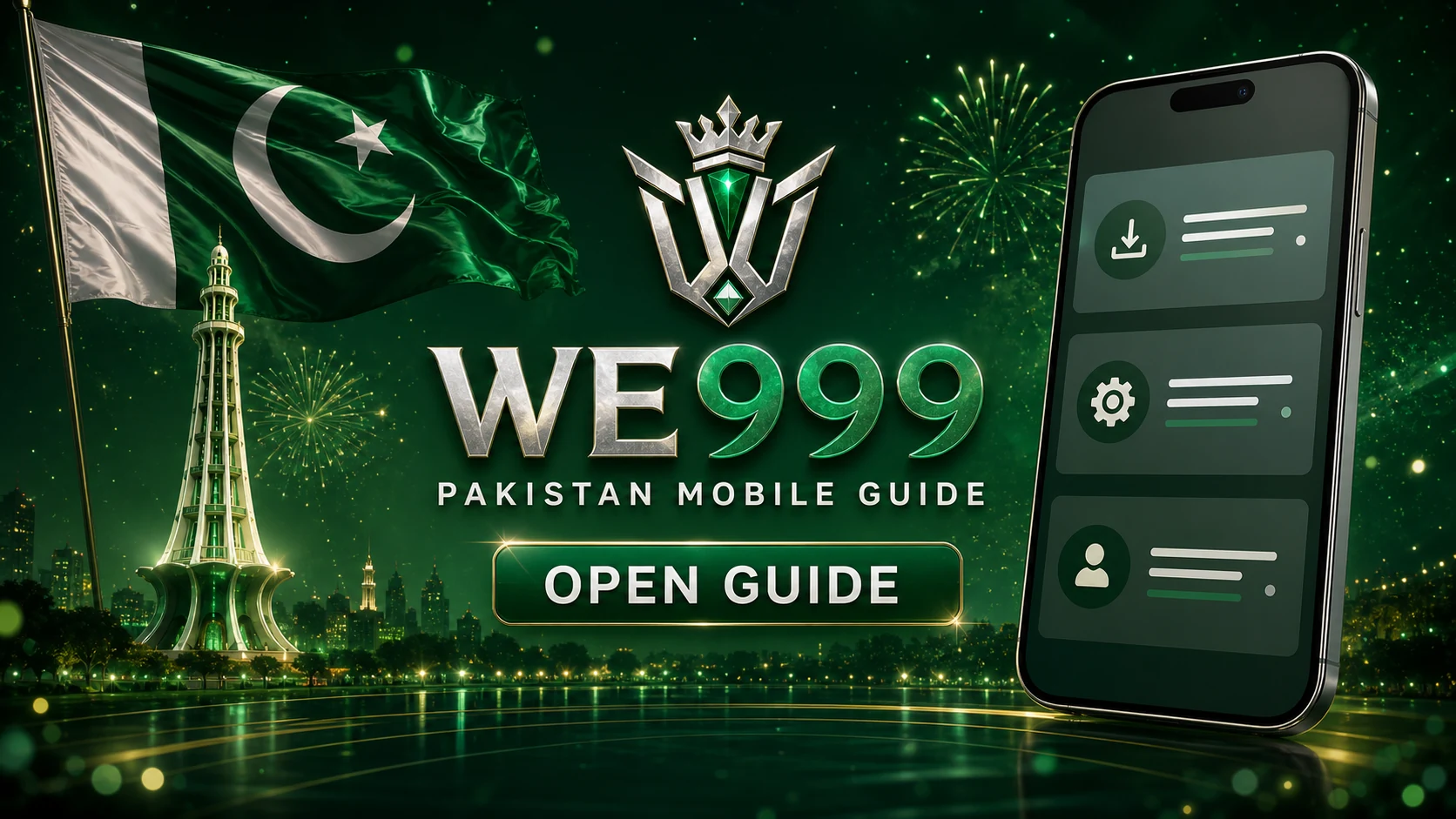 WE999 Pakistan homepage guide visual